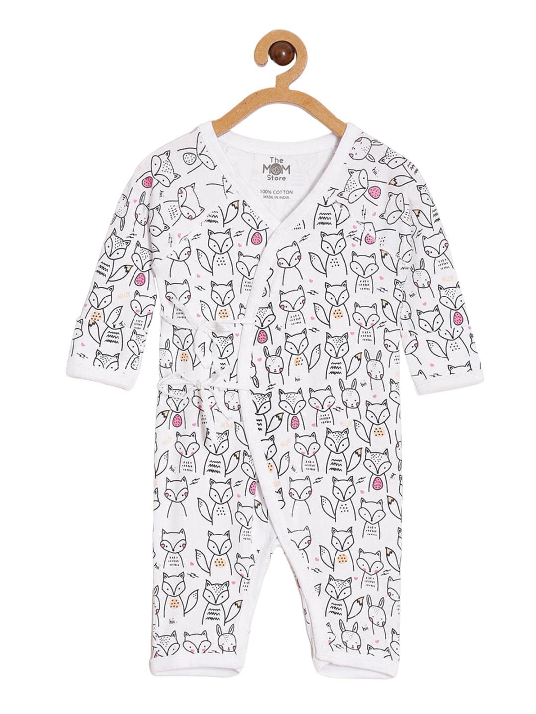 the mom store infants cotton printed romper