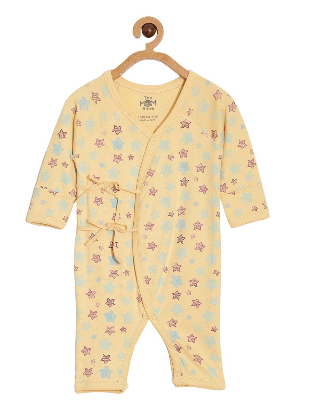 the mom store infants kids pack of 3 printed cotton rompers