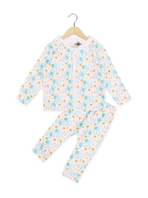 the mom store kids multicolor cotton printed full sleeves top set