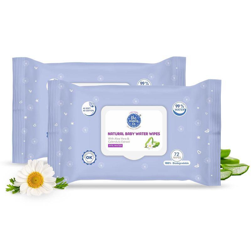 the moms co. natural baby water wipes pack of 2