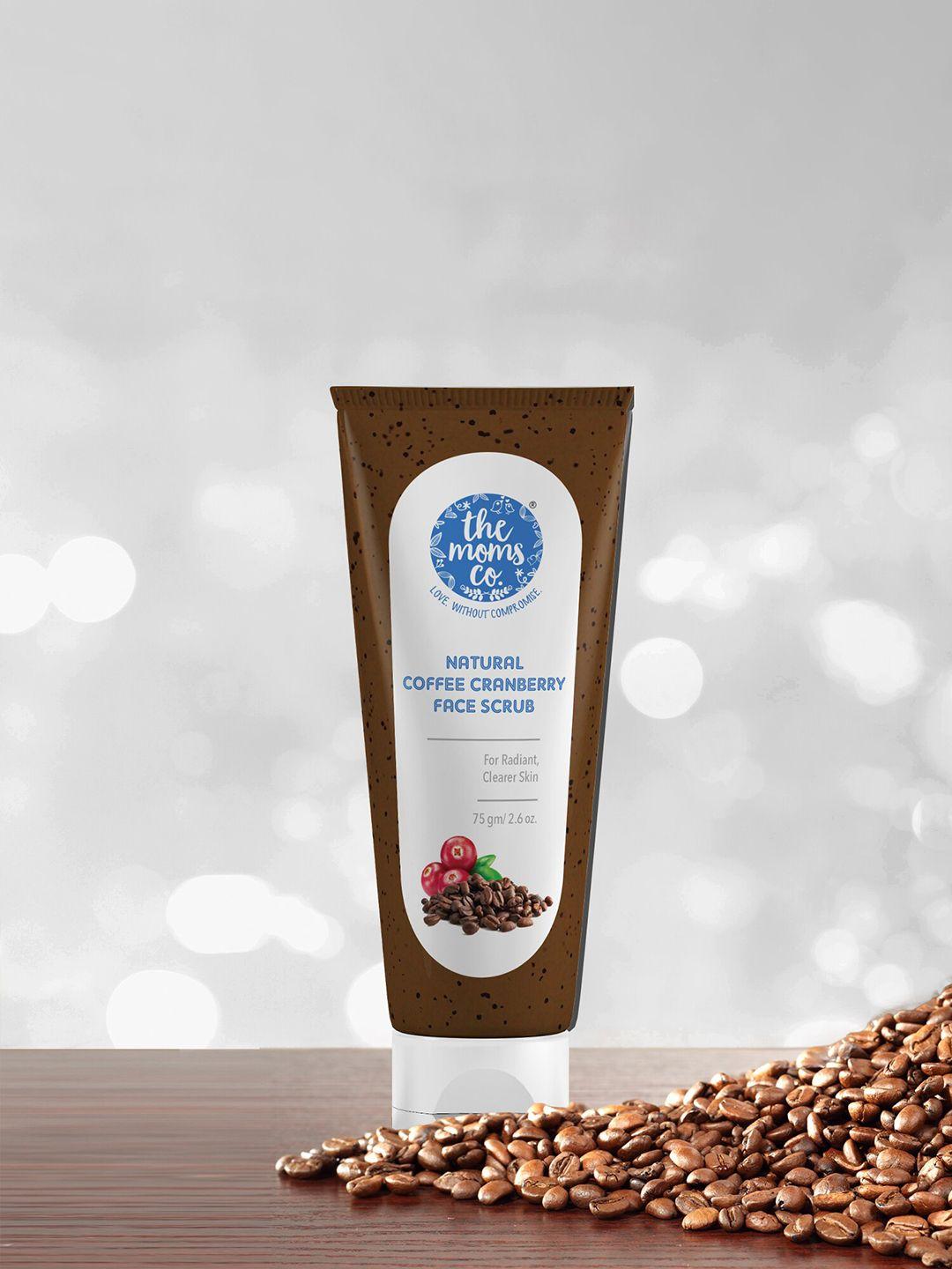 the moms co. natural coffee cranberry face scrub for radiant clear skin - 75 g
