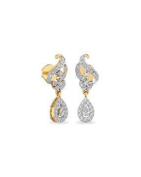 the niketa yellow gold diamond stud earrings