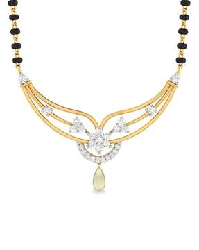 the nithiya 18 kt diamond & gemstone mangalsutra