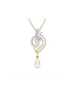 the obadiah 18 kt yellow gold diamond & gemstone pendant