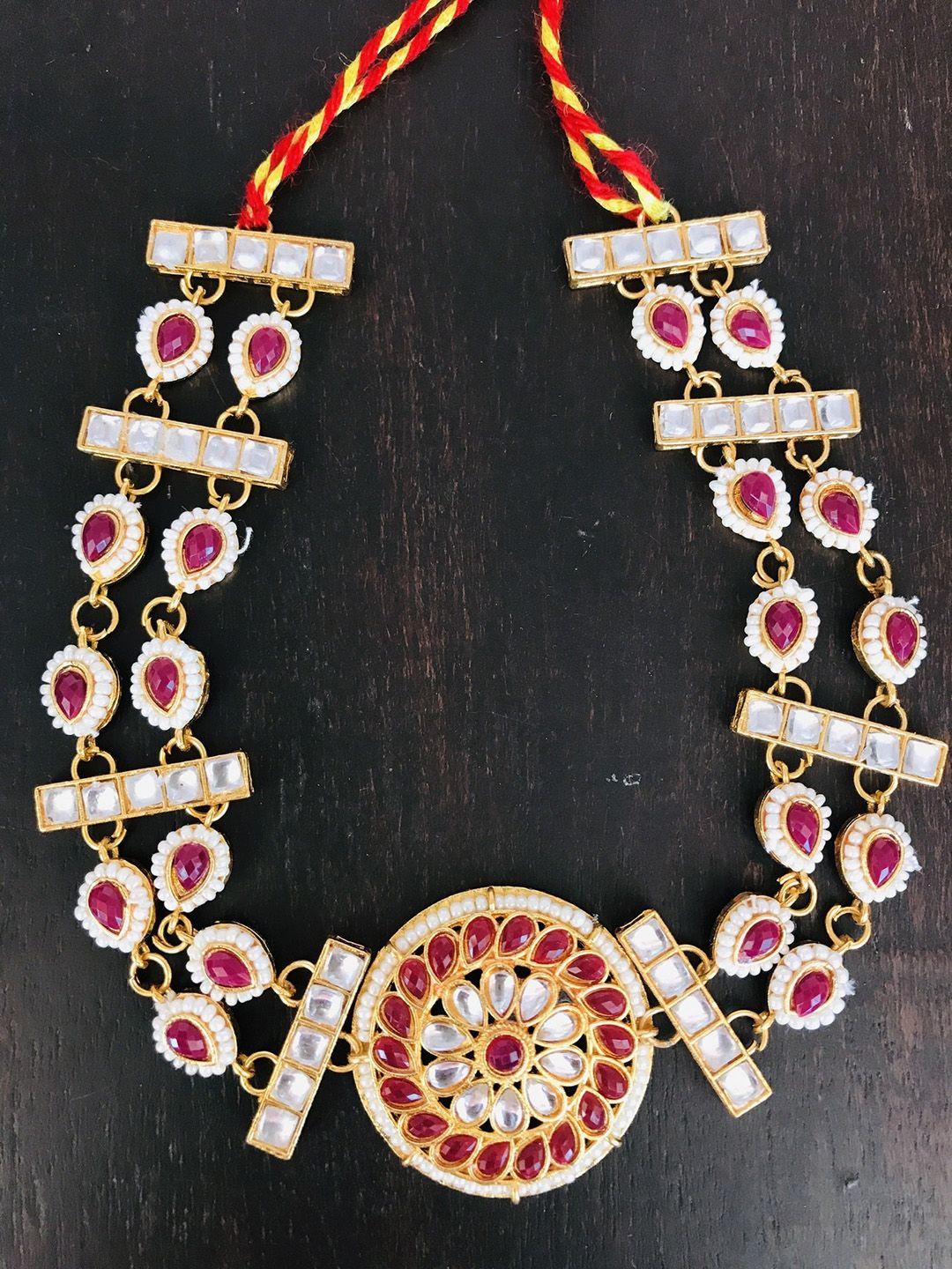 the opal factory gold plated stones-studded sheeshphool