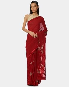 the organza silk buds saree