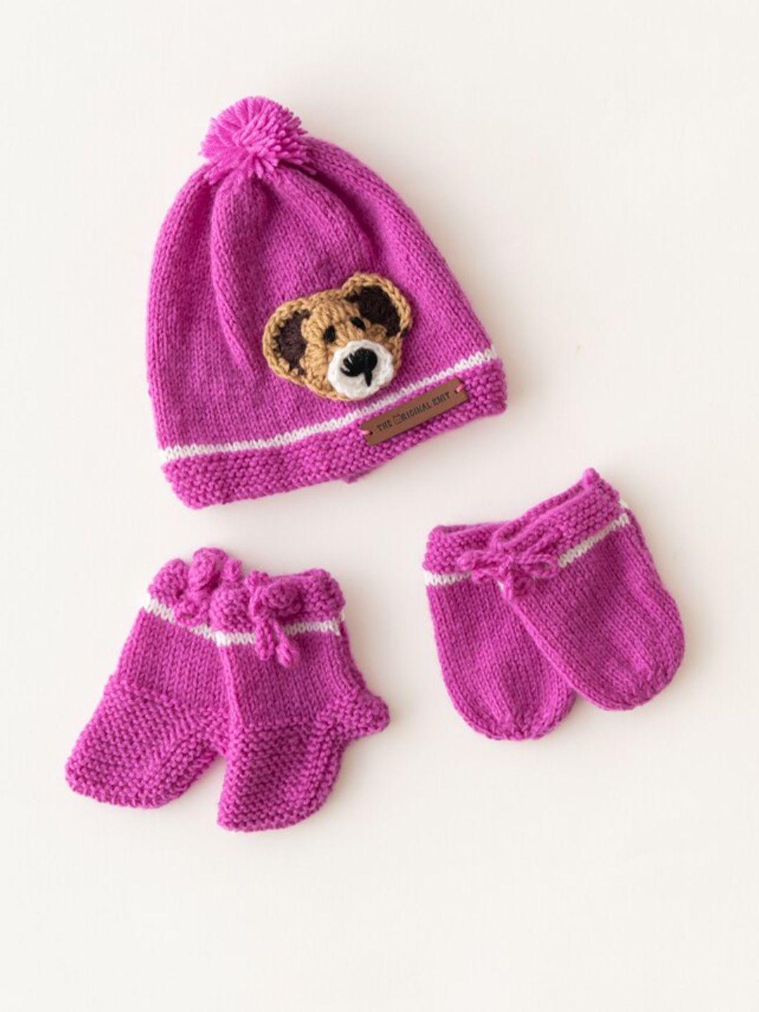 the original knit girls cap with socks & mittens