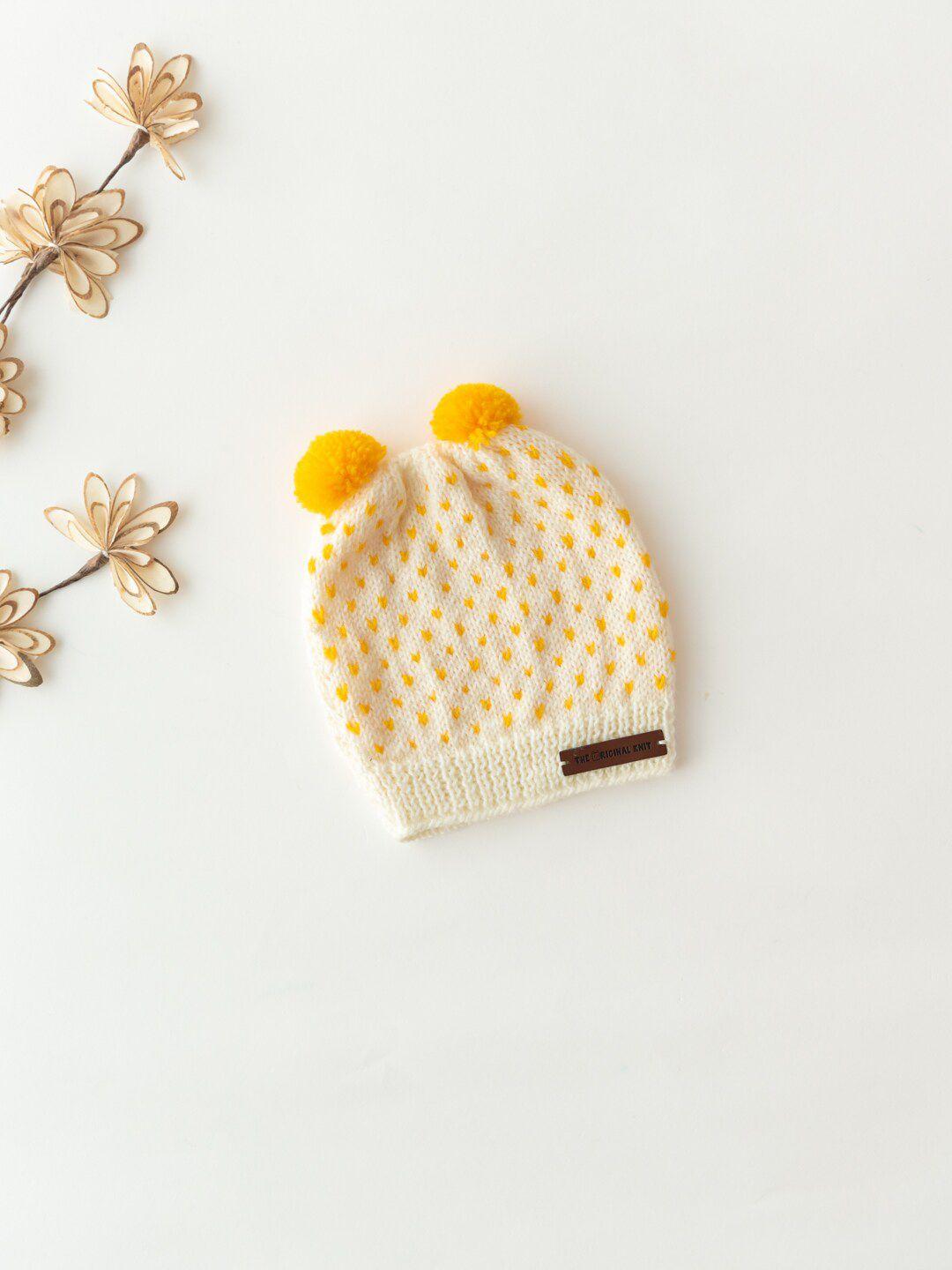 the original knit infant kids acrylic pom pom cap