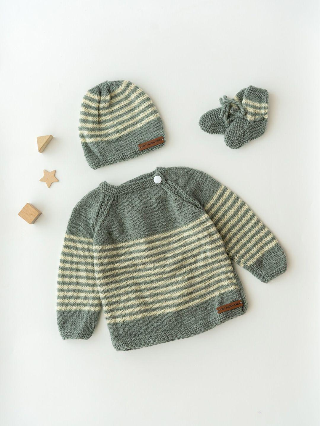 the original knit infant kids striped acrylic pullover sweater set
