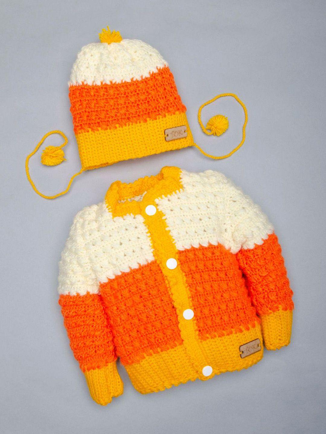 the original knit infants colourblocked longline acrylic cardigan with binnie