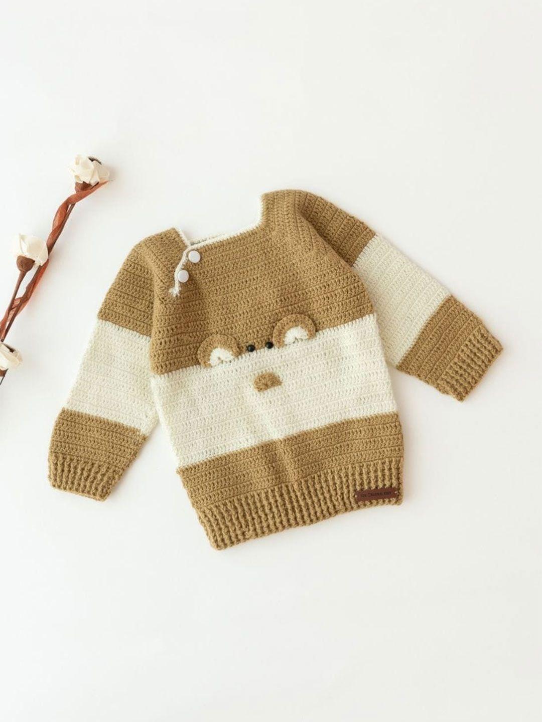 the original knit infants colourblocked square neck acrylic pullover