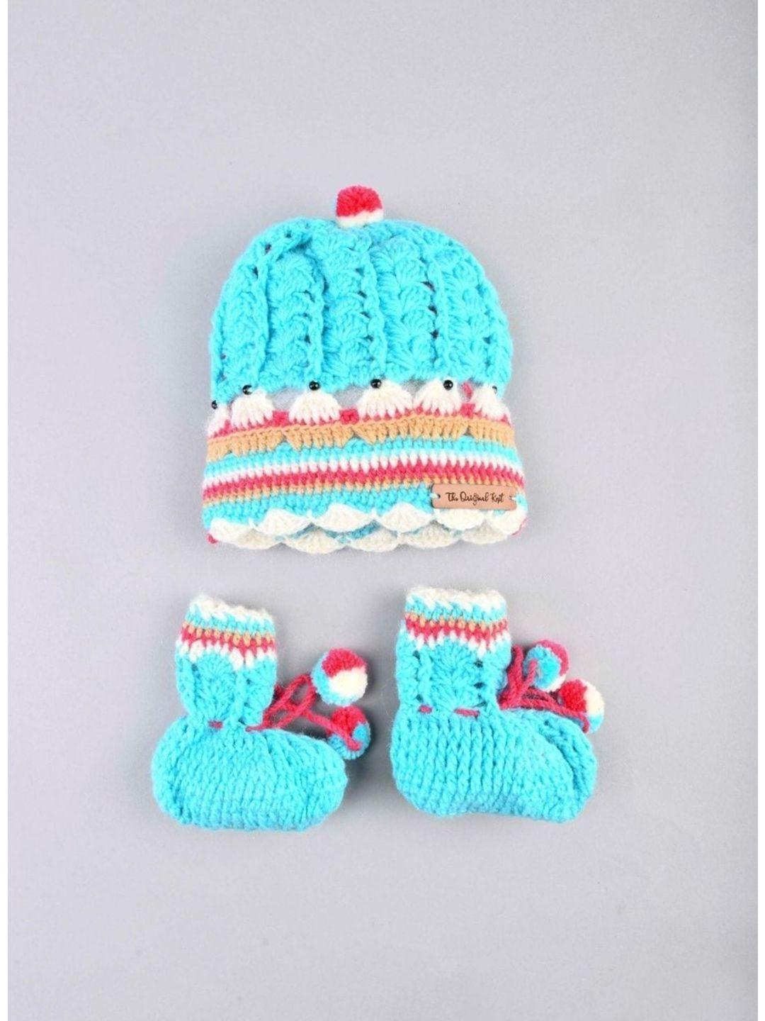 the original knit infants kids embroidered beanie cap with socks