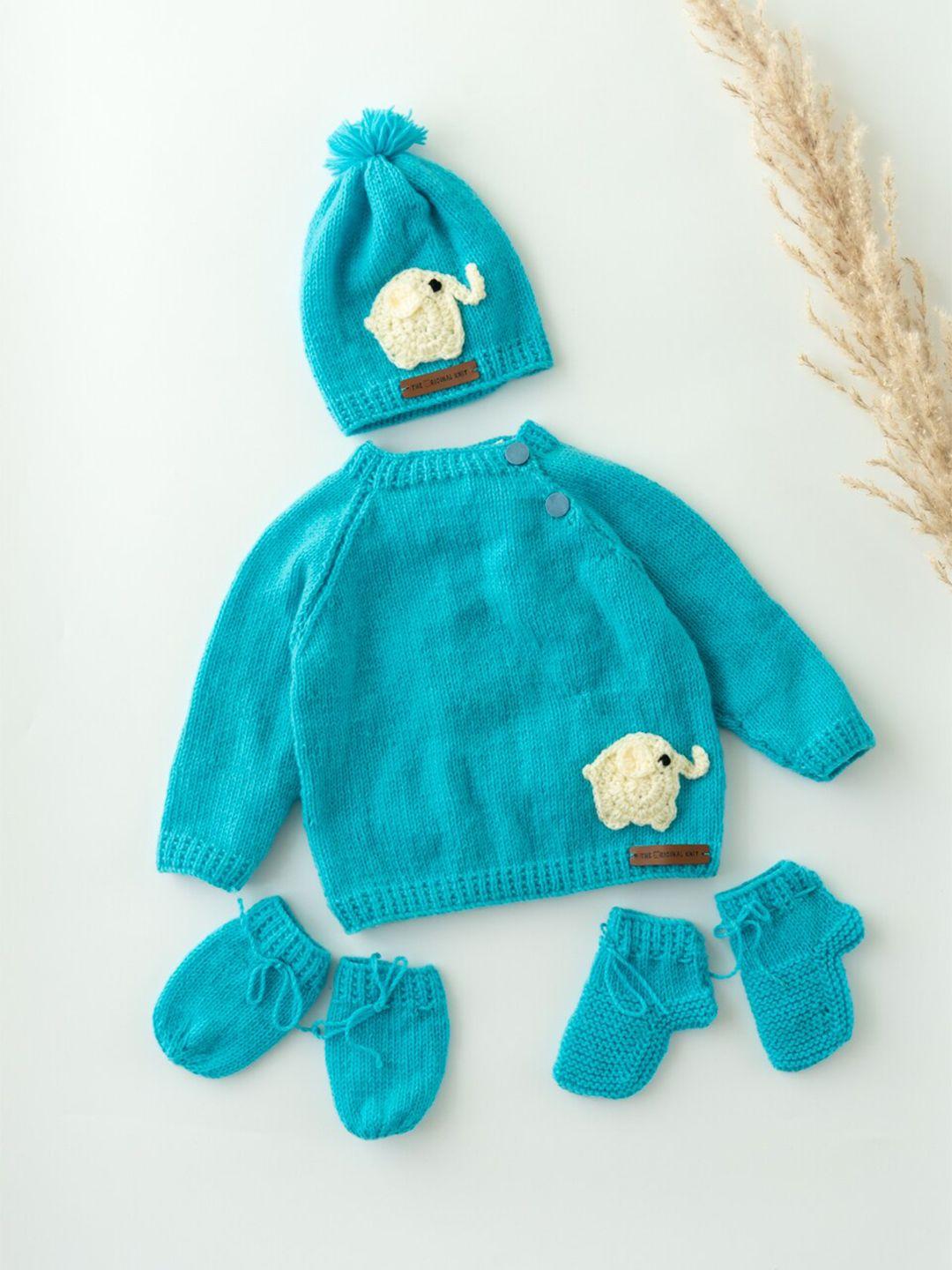 the original knit kids knitted acrylic pullover with cap & socks