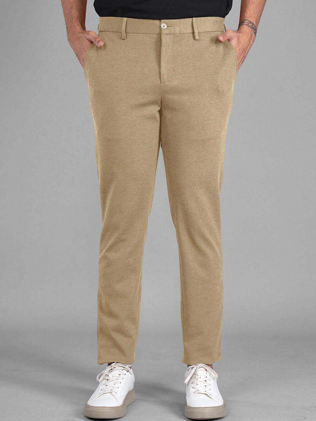 the pant project men mid-rise tailored slim fit wrinkle free trousers