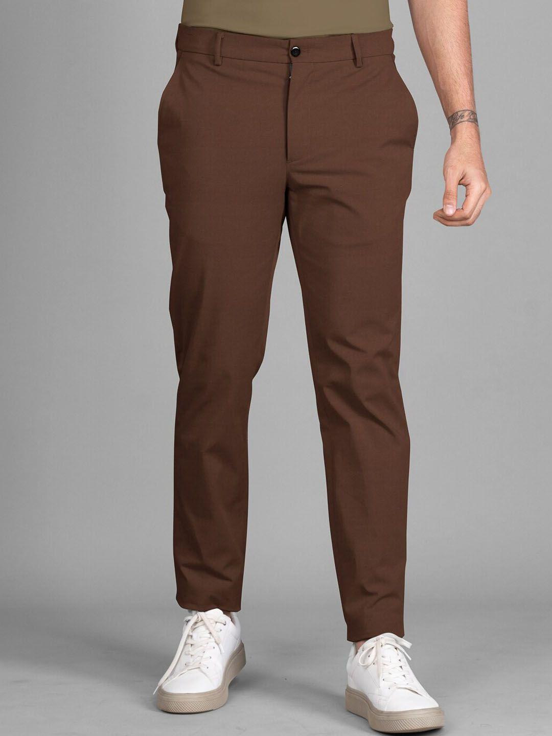 the pant project men slim fit mid-rise chinos trousers