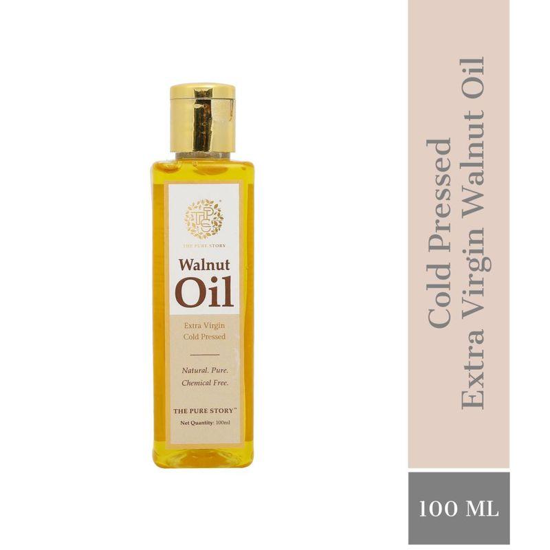 the pure story walnut oil- pure natural multipurpose cold pressed for cooking, hair & skin care