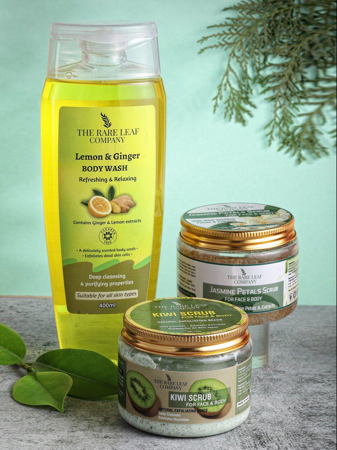 the rare leaf company face & body brightening skincare routine combo