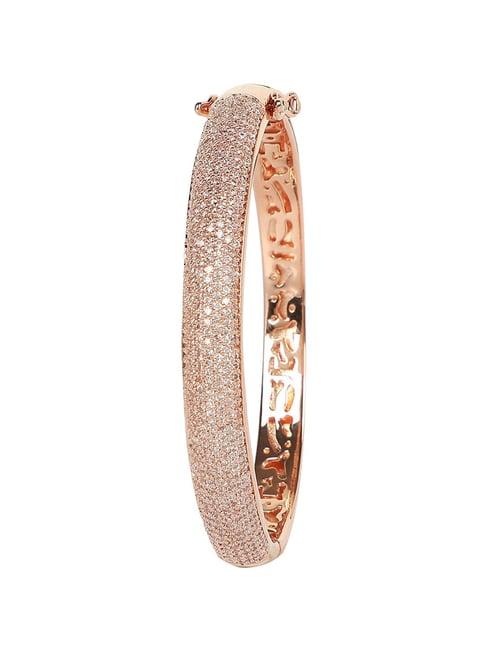 the real effect london 800 silver bangle in rose gold-plating for women