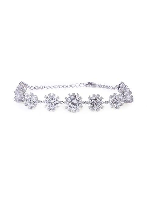 the real effect london 800 silver cz bracelet for women