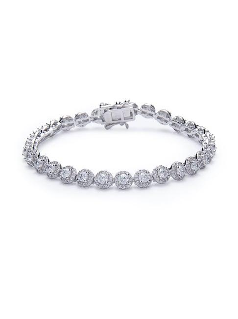 the real effect london 800 silver cz bracelet for women