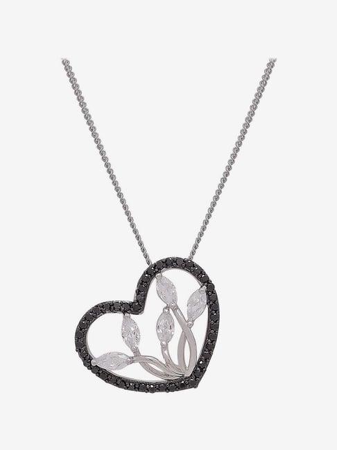 the real effect london 800 silver heart chain pendant for women