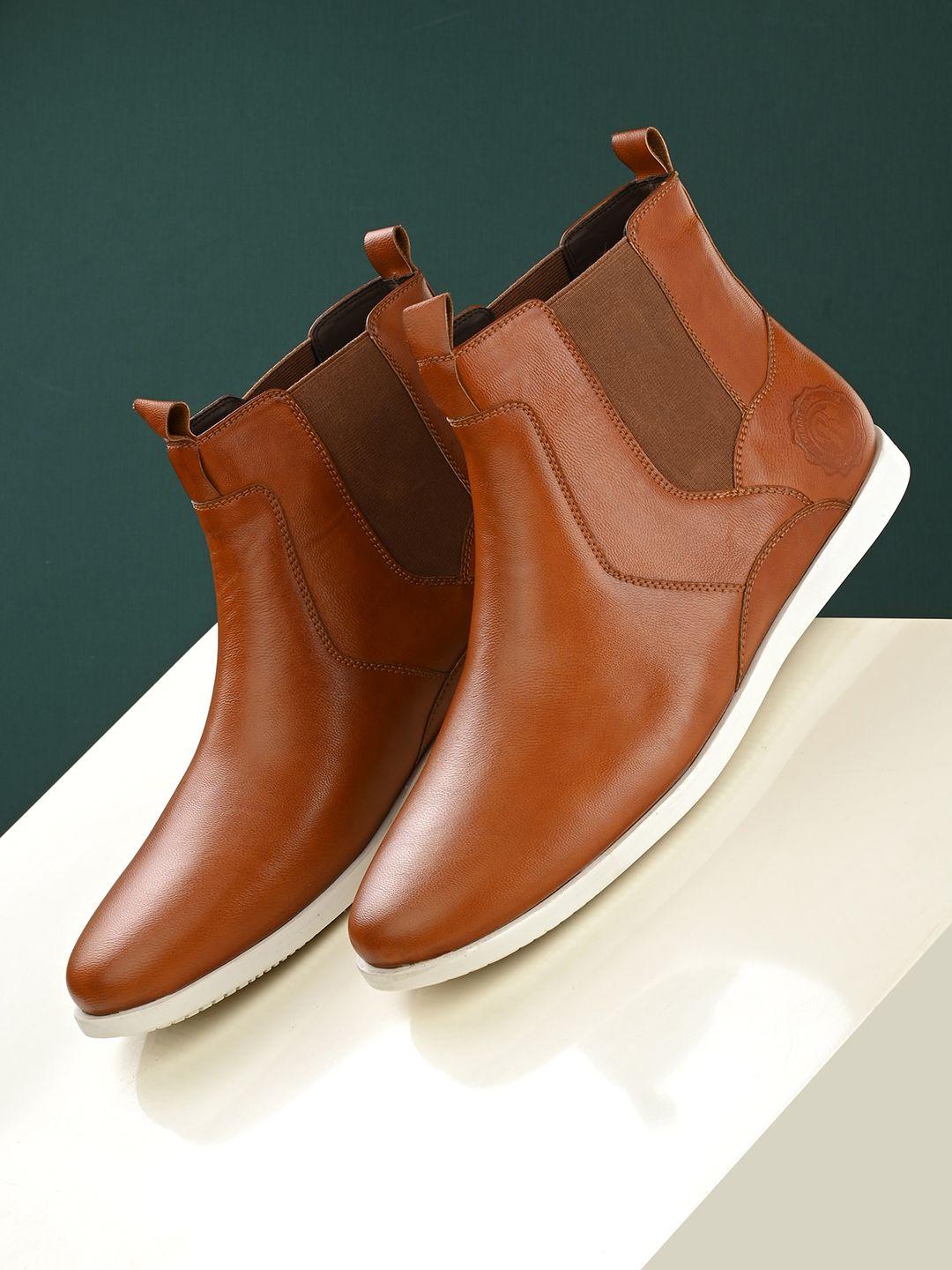 the roadster co. men mid-top chelsea boots