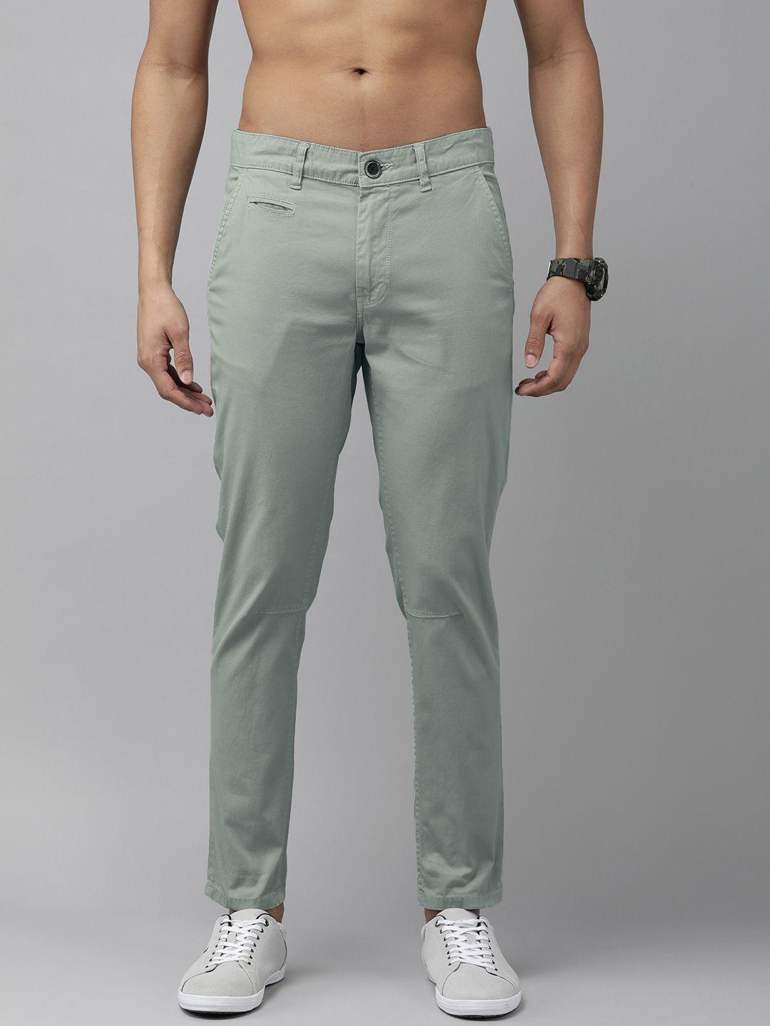 the roadster life co. men slim fit trousers