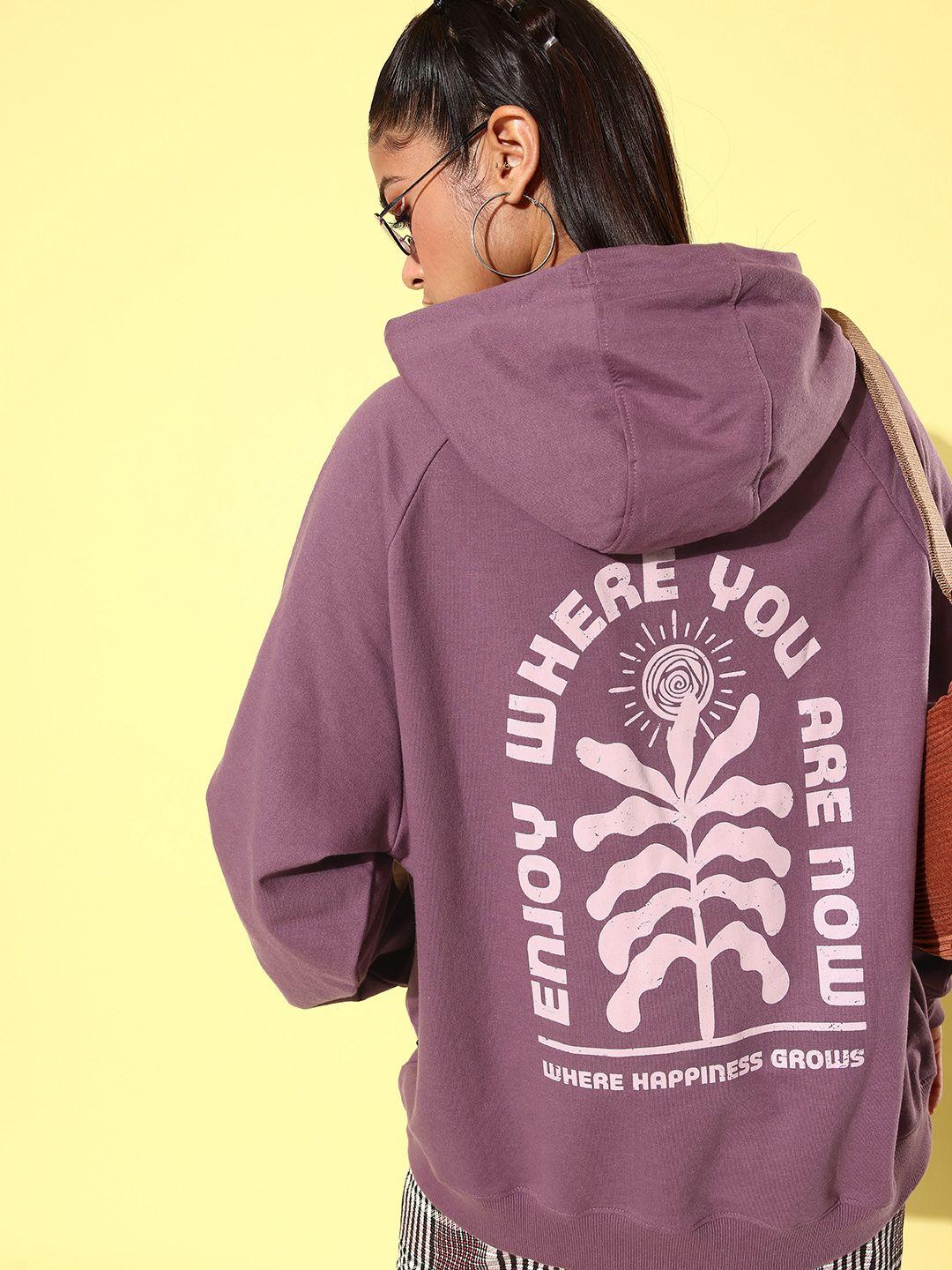 the roadster life co. printed hooded optimistic autumn back prints sweatshirt