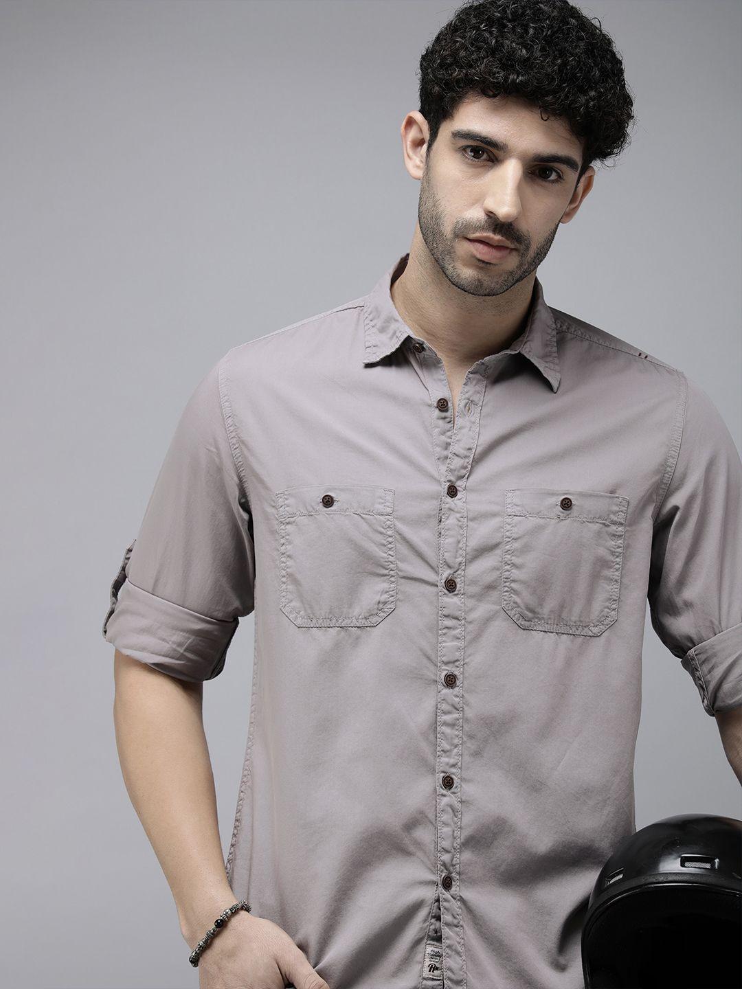 the roadster life co. pure cotton casual shirt