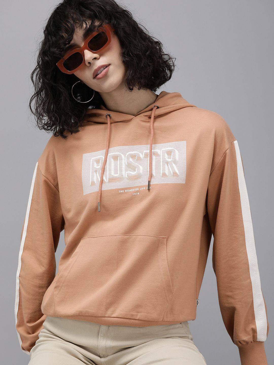 the roadster life co. typography printed hooded sweatshirt