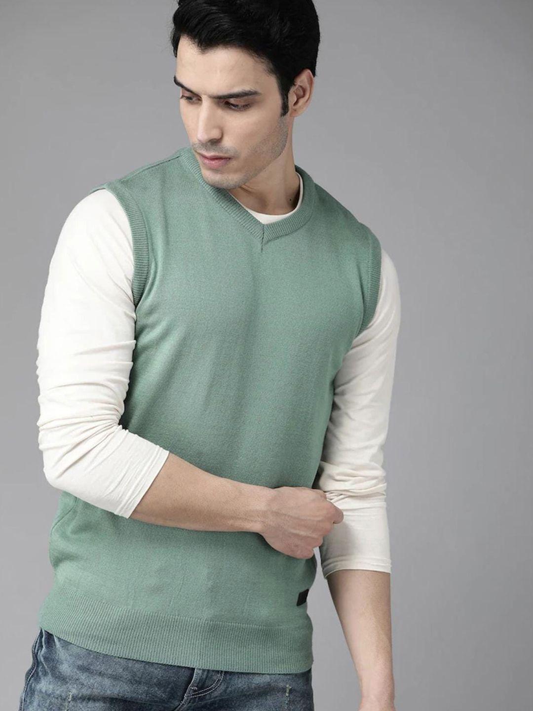 the roadster life co. v-neck sleeveless pure acrylic sweater vest