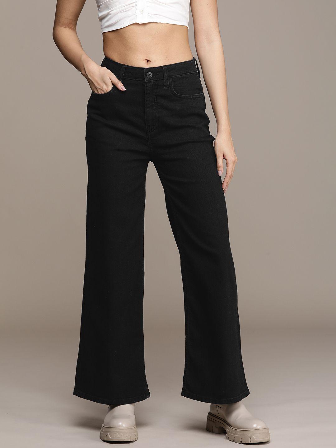 the roadster life co. women wide leg stretchable jeans