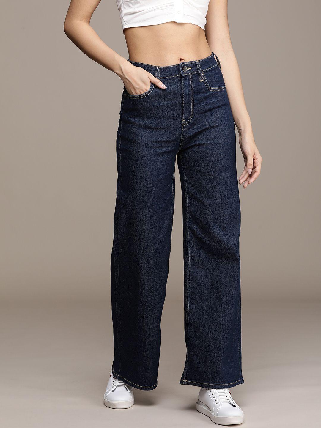 the roadster life co. women wide leg stretchable jeans