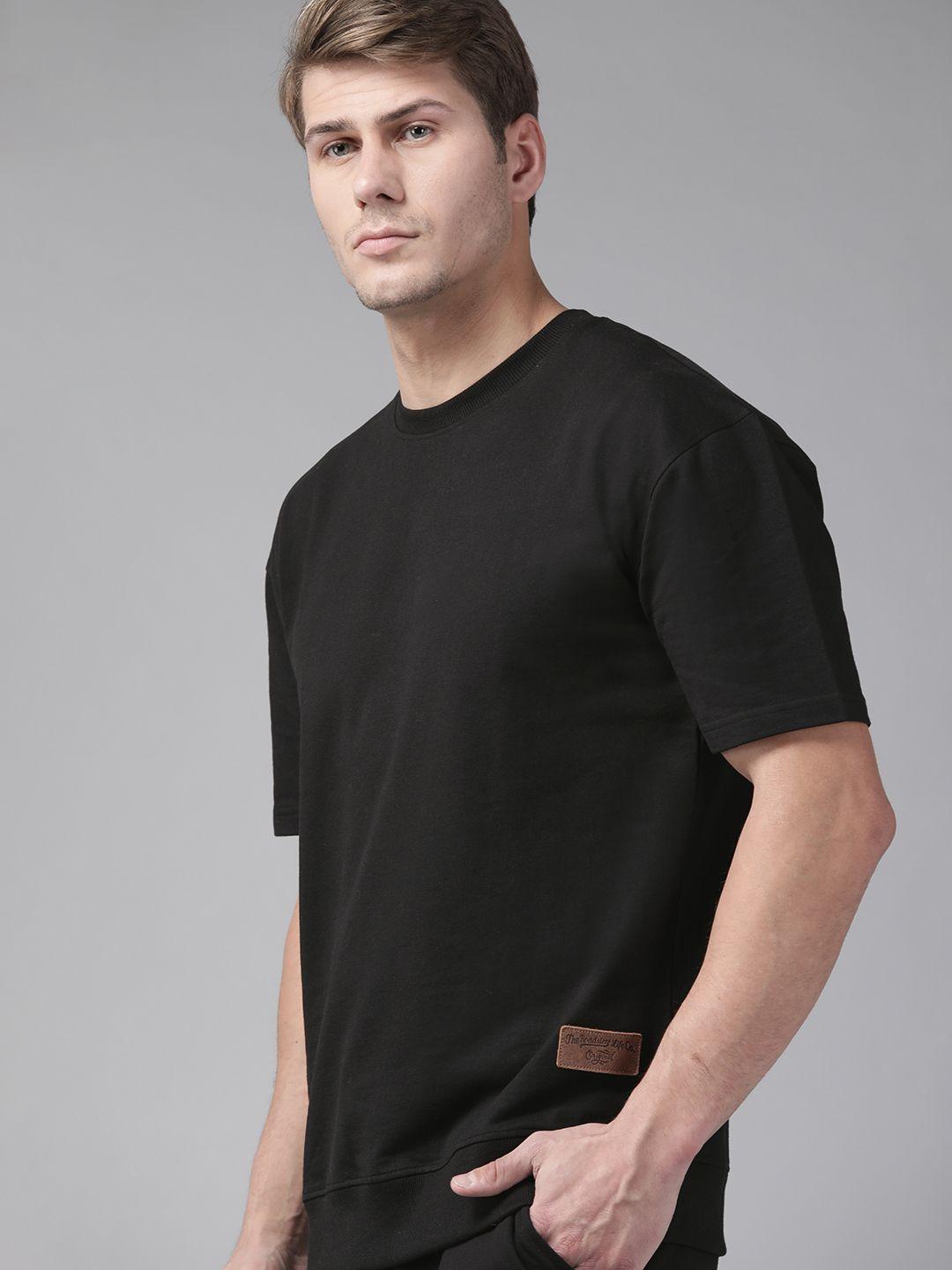 the roadster lifestyle co men black relaxed fit sweatshirt