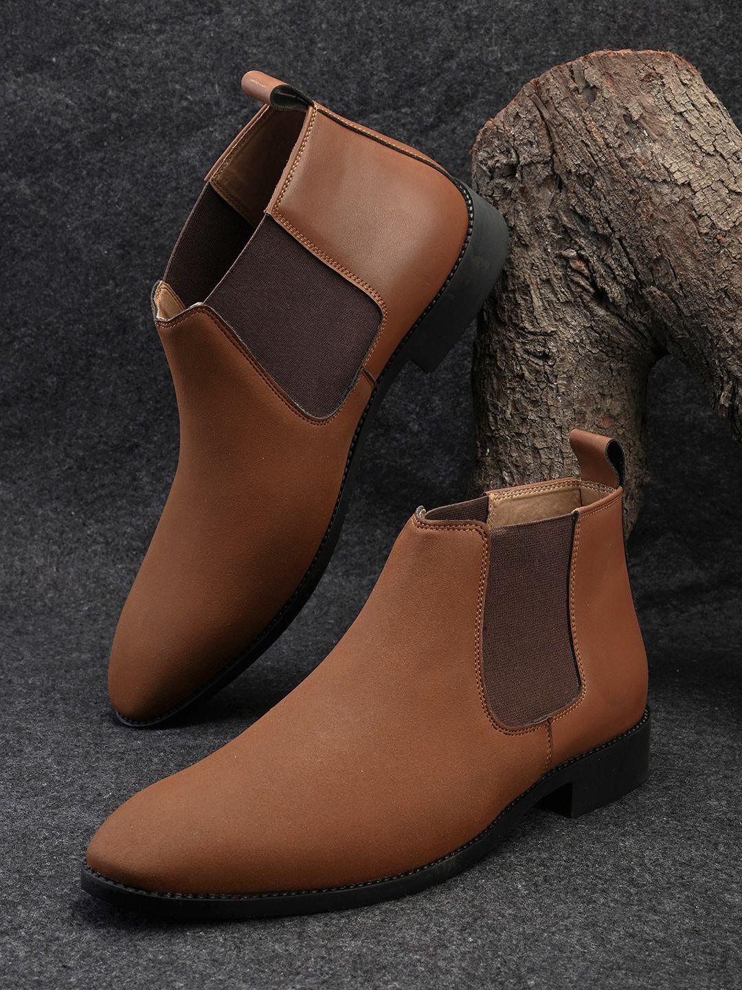 the roadster lifestyle co men slip-on mid-top chelsea boots