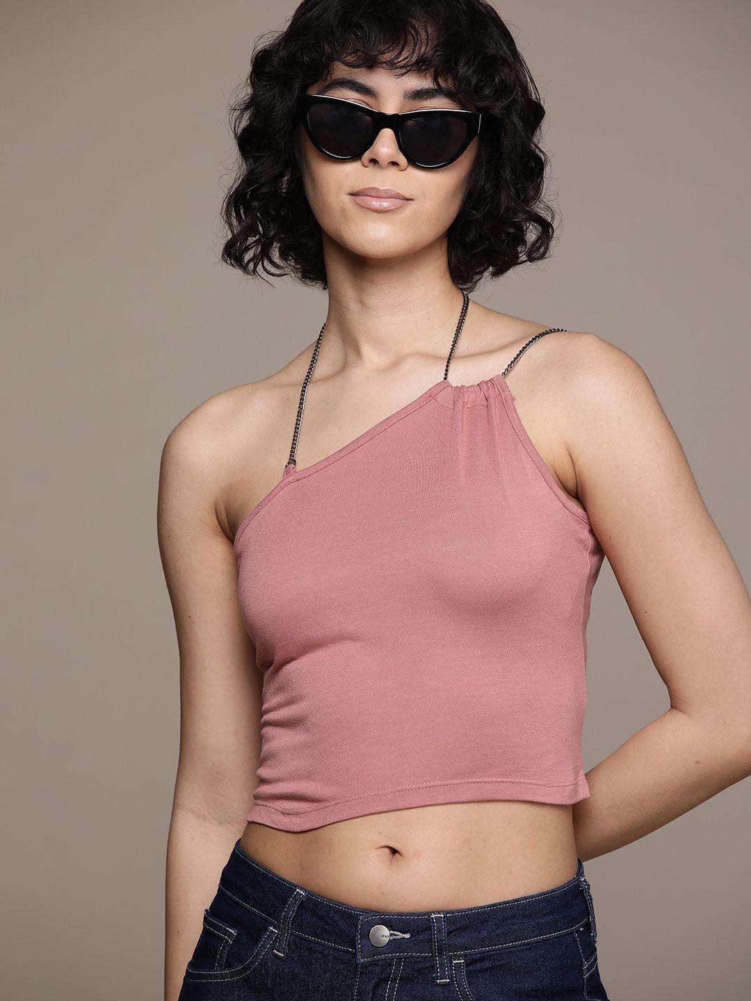 the roadster lifestyle co. asymmetric neck crop top