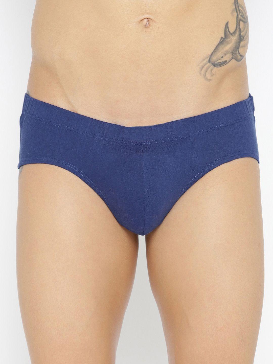 the roadster lifestyle co. blue mid-rise pure cotton basic briefs rbie-1003-bl-1