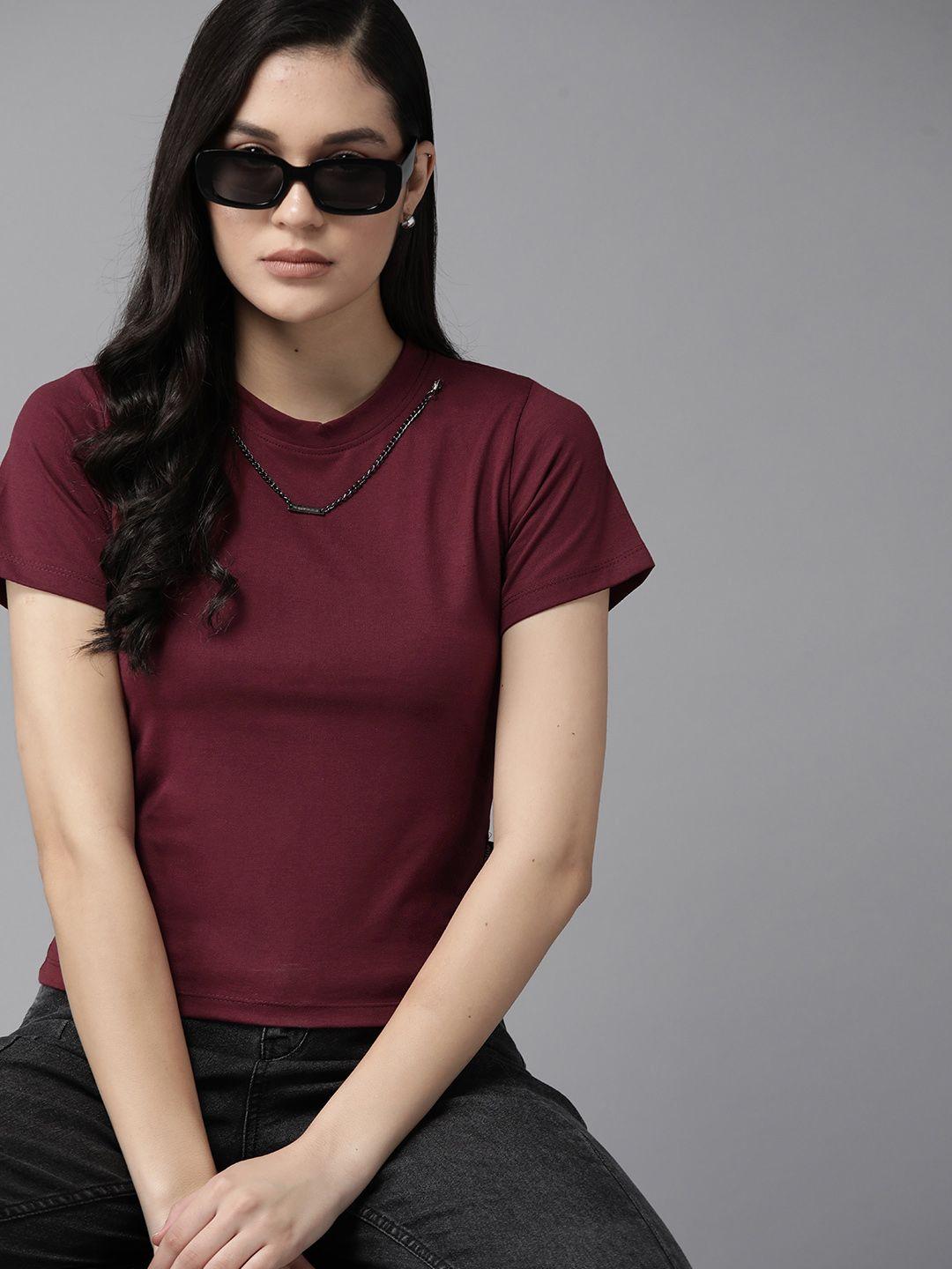 the roadster lifestyle co. contrast chain detail t-shirt