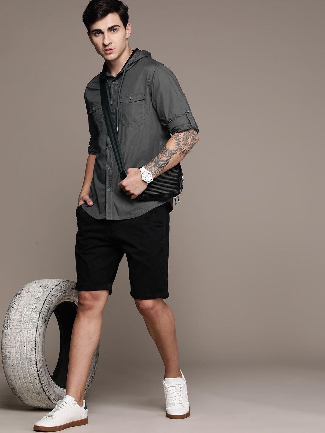 the roadster lifestyle co. cotton poplin hooded casual shirt