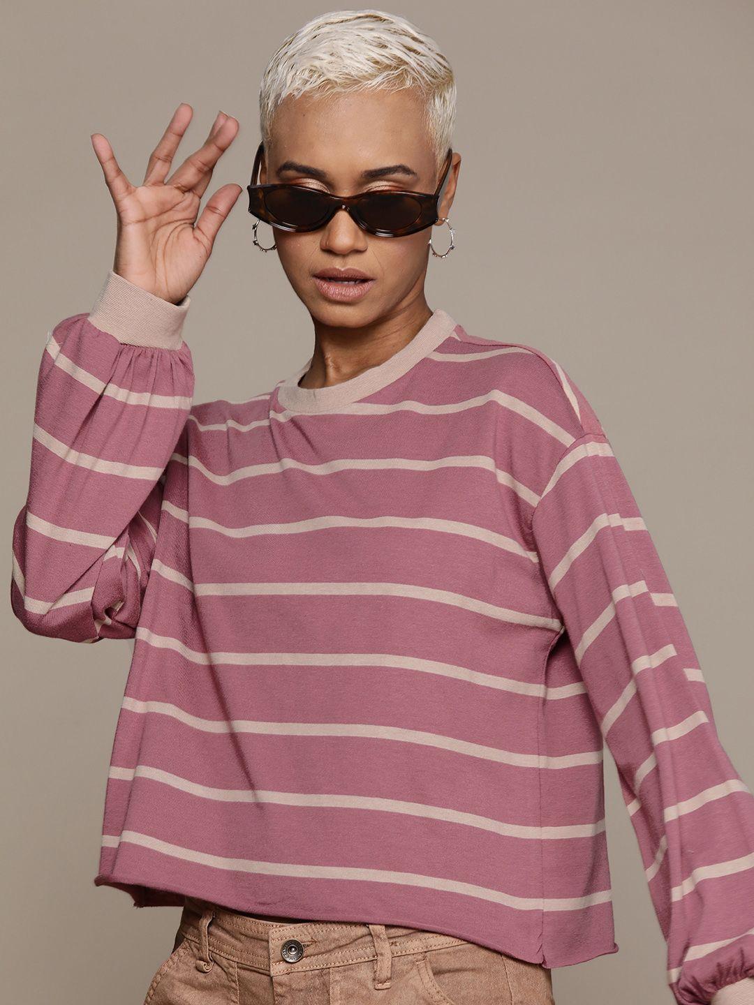 the roadster lifestyle co. full sleeves striped t-shirt