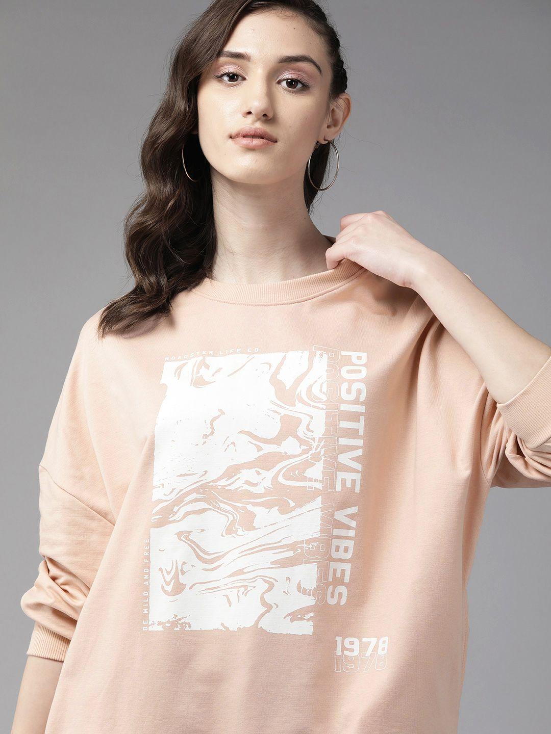 the roadster lifestyle co. graphic printed drop-shoulder sleeves sweatshirt