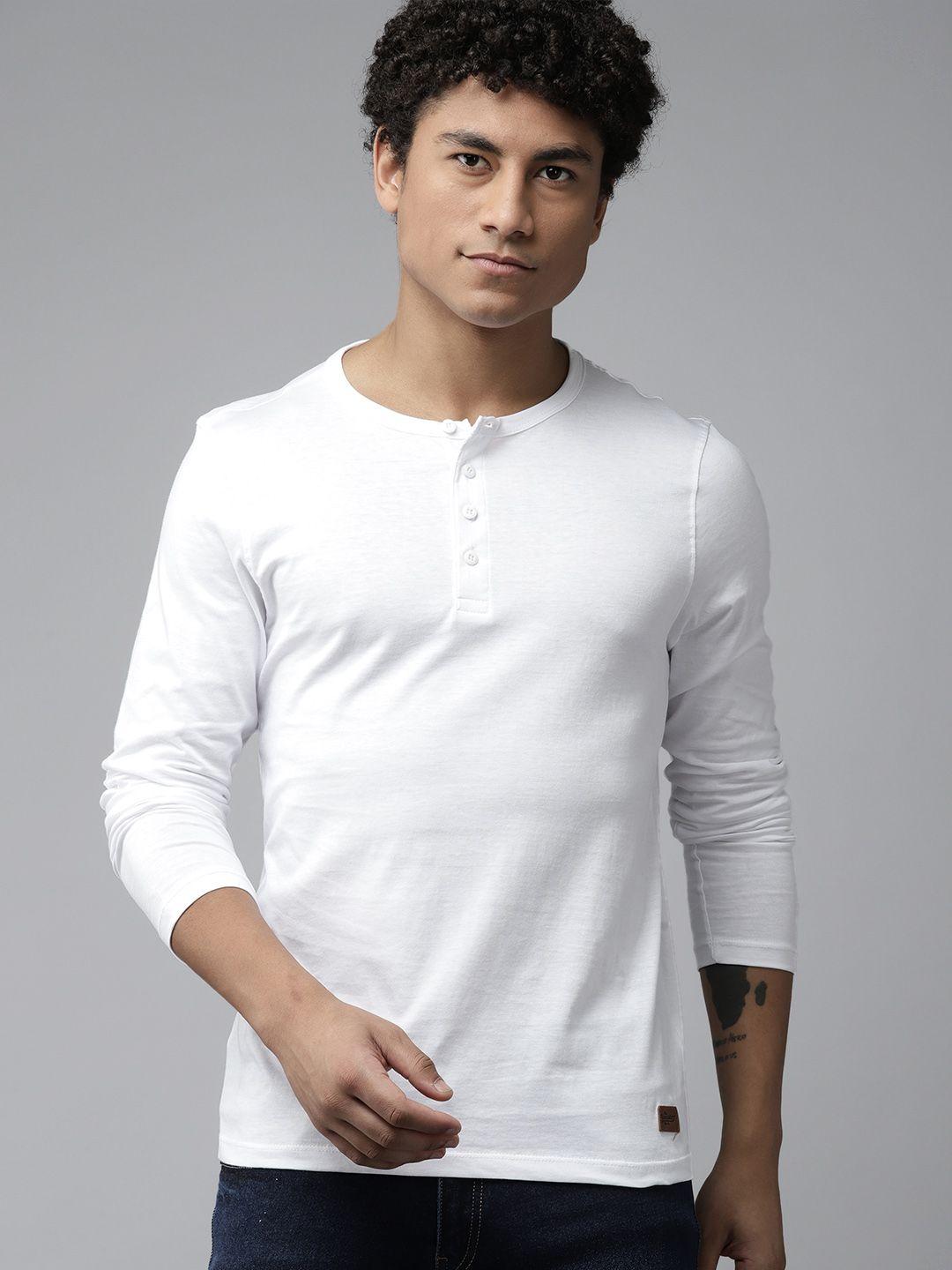 the roadster lifestyle co. henley neck pure cotton t-shirt