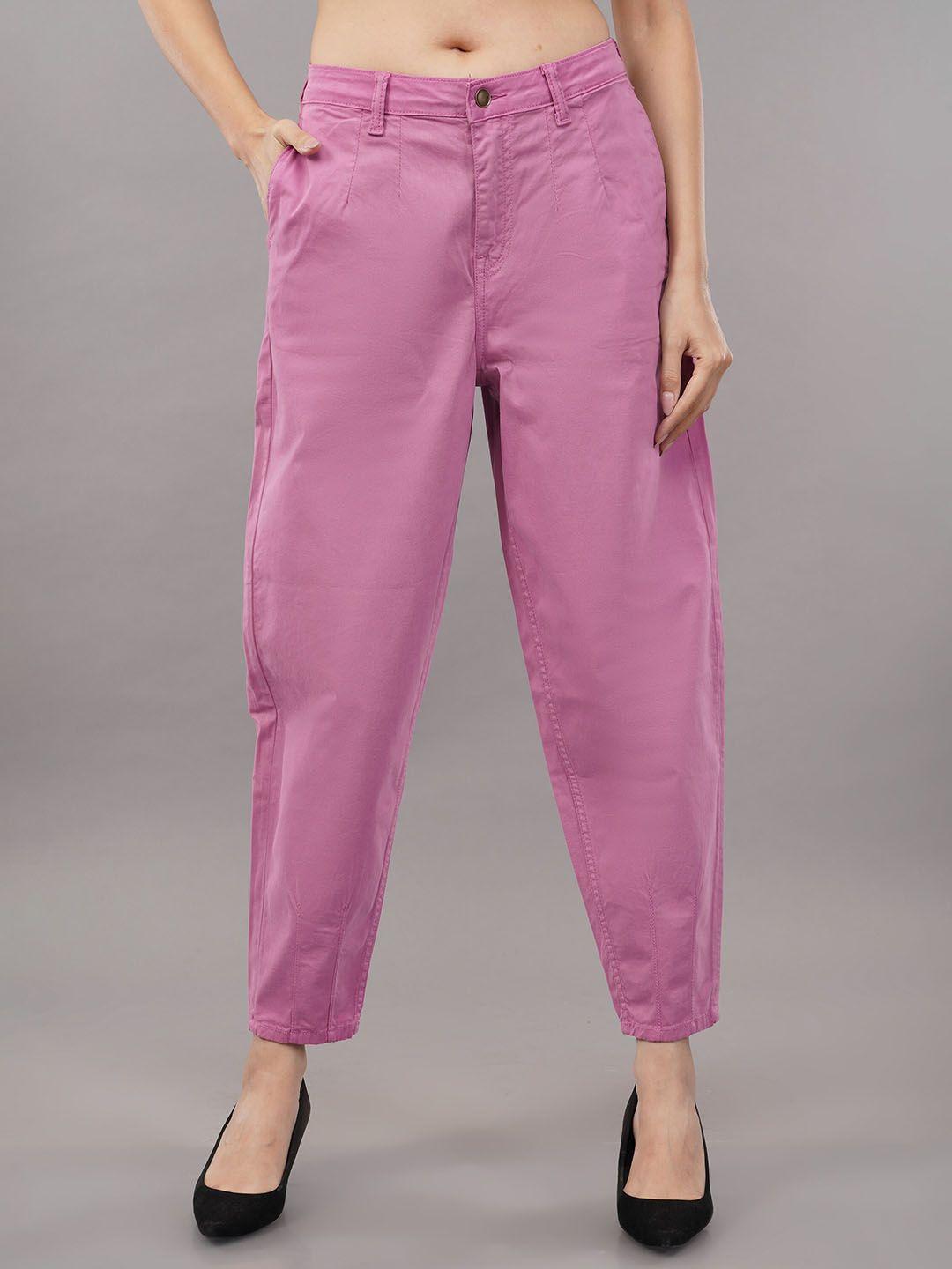 the roadster lifestyle co. magenta high rise slouchy fit denim jeans