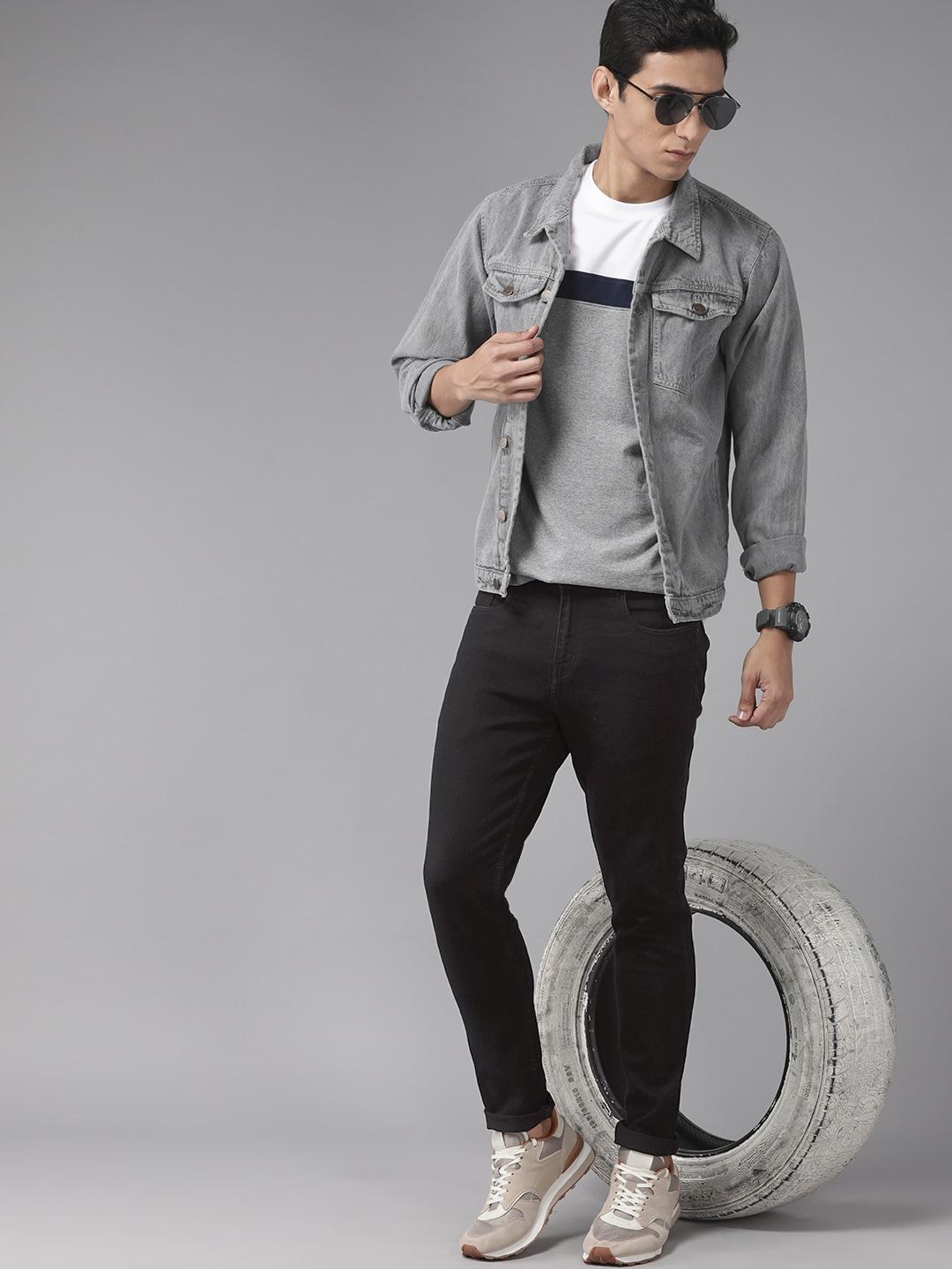 the roadster lifestyle co. men mid-rise tapered fit stretchable jeans