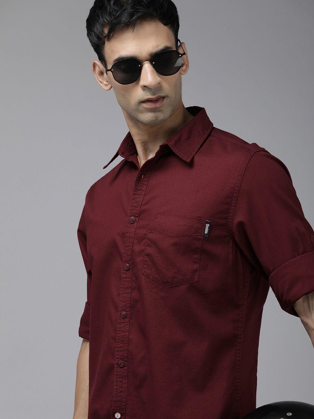 the roadster lifestyle co. men pure cotton casual shirt