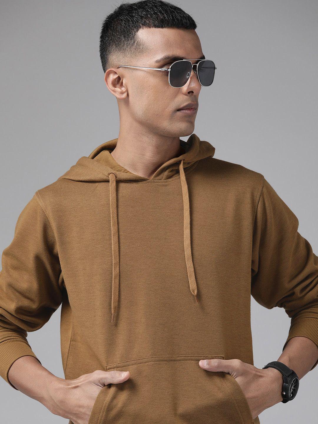 the roadster lifestyle co. men solid hooded sweatshirt
