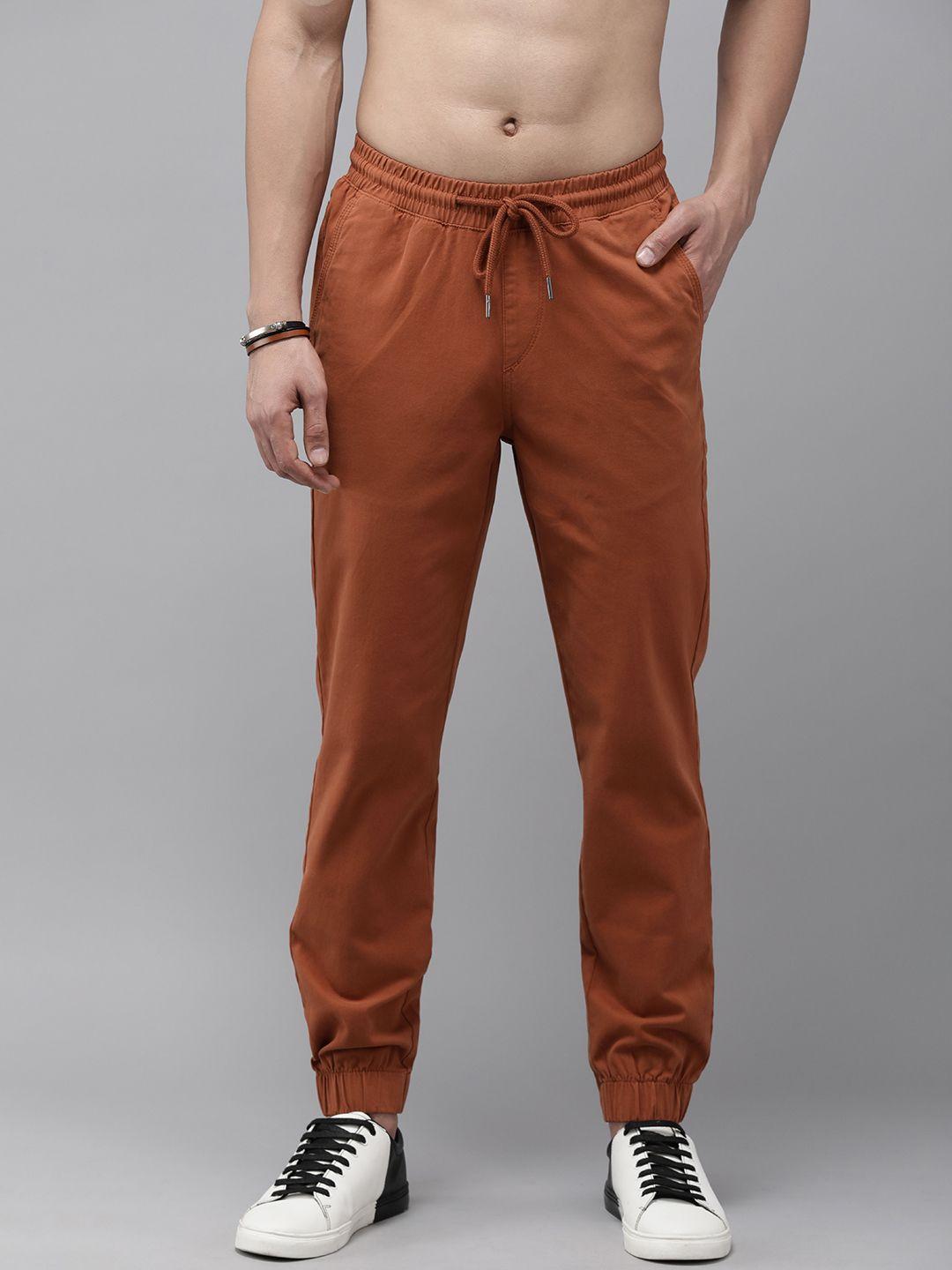 the roadster lifestyle co. men solid mid rise joggers