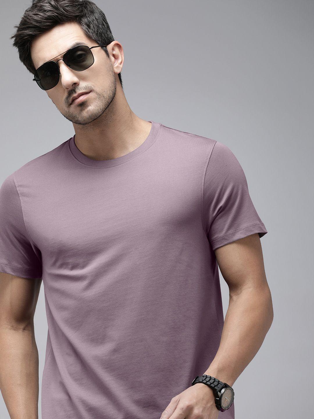 the roadster lifestyle co. men solid pure cotton t-shirt