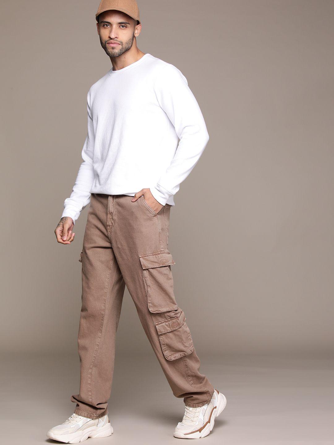 the roadster lifestyle co. men straight fit cargo jeans