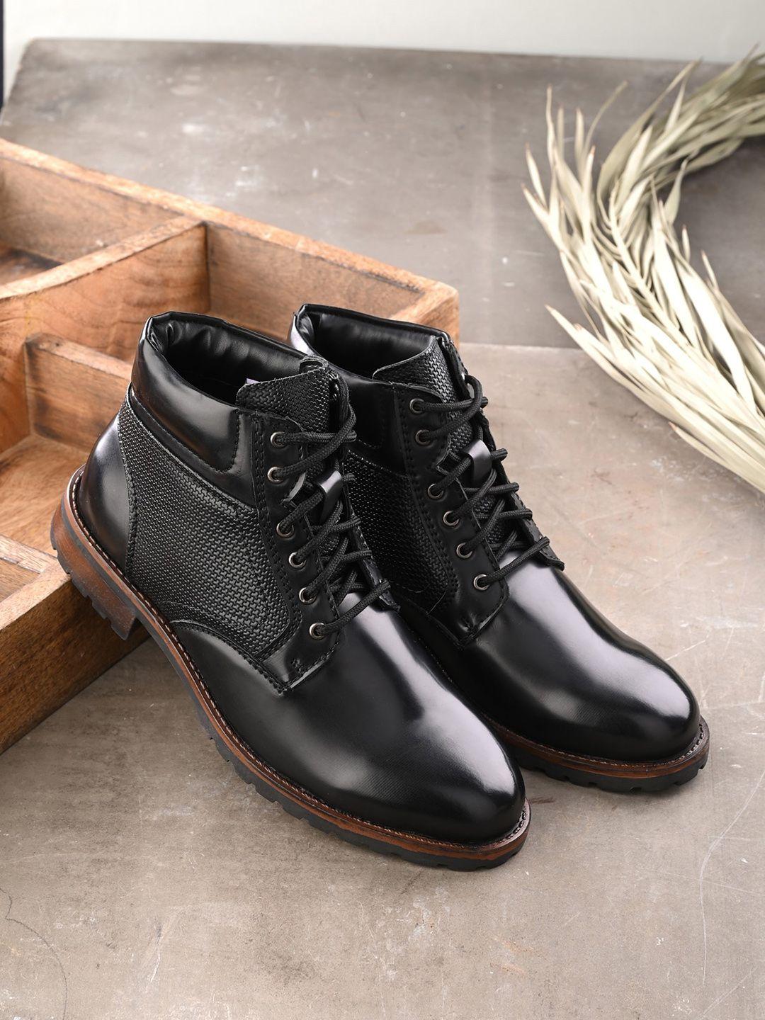 the roadster lifestyle co. men textured high-top regular boots